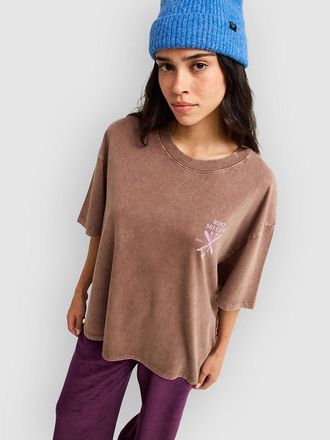 Roxy Talloversize Washed Camiseta marr&oacute;n