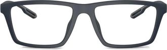 Emporio Armani Clip-On Zonnebrillen - Heren - Brillen - Blauw - 55 MM - Accessoires