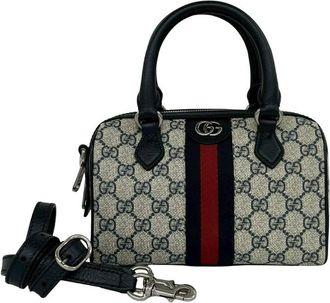 Gucci Pre-owned Gucci Mini GG Supreme Ophidia Web Satchel Ladies SKADI9B9UDM9HSWP