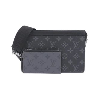 Louis Vuitton Monogram Eclipse Black Gris Coated Canvas Shoulder Bag (Pre-Owned)