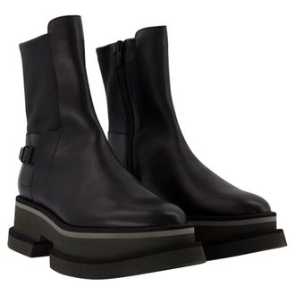 Robert Clergerie Womens Bey Boots in Black Leather - Size EU 38