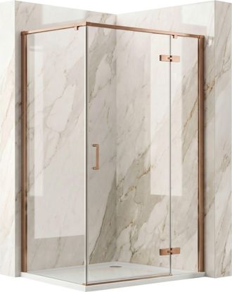 Rea Cabina De Ducha Rea Bruno Brush Copper 80x100