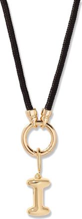 Brook & York Kai Initial Charm Necklace in Gold/Black I at Nordstrom