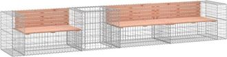 vidaXL Vidaxl - Garden Bench with Gabion Basket Solid Wood Douglas