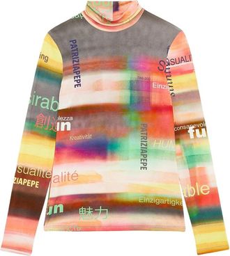Patrizia Pepe Slogan Art. 2M4349J160 - Dames - Coltruien - Veelkleurig - XS - Polyester - Truien & Vesten