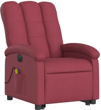 vidaXL Vidaxl - Sill&oacute;n De Masaje Elevable El&eacute;ctrico Tela Rojo Tinto
