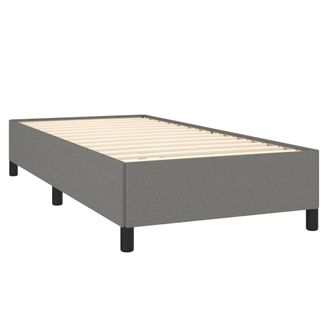 vidaXL Vidaxl - Estructura De Cama Sin Colch&oacute;n Tela Gris Oscuro 90x190 Cm
