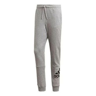 adidas Logo Printing Bundle Feet Sports Pants Version Gray GC7345