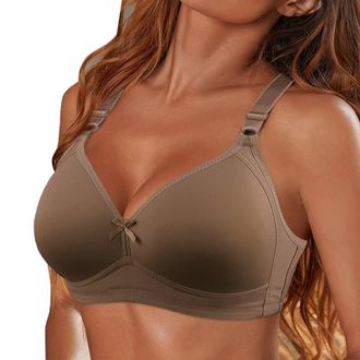 Generic Ladies Bras Non Wired Full Support Pull On - Minimiser Bras For Women Uk Wired Brassiere With Adjustable Ladies Tops Straps High Support Minimizer Bra