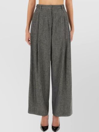Max Mara virgin wool wide-leg trousers