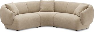 Castlery Auburn Sectional Sofa Customized, (Washed Chenille) Sand, Machine Washable, Modular for Sofas, Castlery Brand