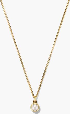 Mejuri Sia Birthstone Pendant Necklace in Pearl by MEJURI at Nordstrom