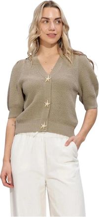 Notre-V Nv-Hidy Cardigan - Dames - Vesten - Beige - 2XL - Truien & Vesten