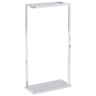 Beliani Beliani - Toallero De Metal Plateado 3 Rieles Accesorio De Pie Moderno Ba&ntilde;o Garcitas