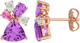 Rina Limor Rose Gold-Plated Silver 4.54 Ct. Tw. Gemstone Earrings