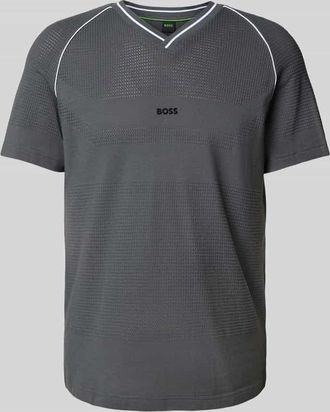 HUGO BOSS Regular Fit T-Shirt aus reiner Baumwoll Modell TEE RETRO TL in Dunkelgrau, Gr&ouml;&szlig;e S