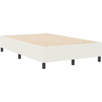 vidaXL Cama Tipo Box Spring Crema 120 X 190 Cm Telas De Pana Vidaxl