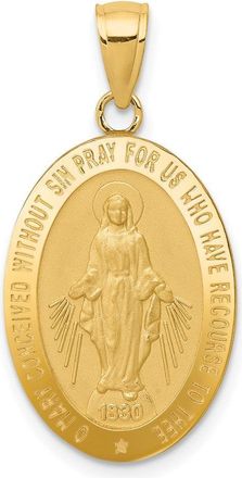 Diamond2Deal 14k Yellow Gold Miraculous Medal Pendant