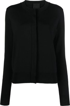 Givenchy concealed-fastening cardigan - women - Elastane/Viscose/Polyamide - S - Black
