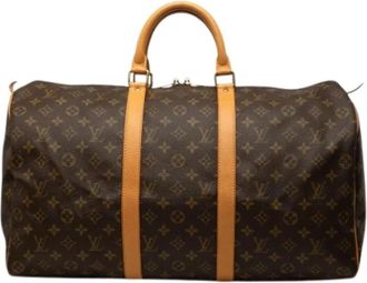 Louis Vuitton Pre-owned Keepall 50 - unisex - Vintage Weekendtas - Bruin - ONE Size - Leer - Vintage