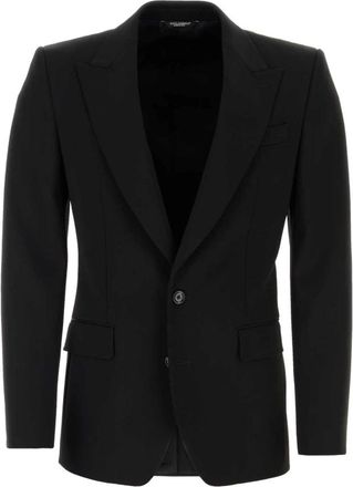 Dolce & Gabbana Giubbino Blazer - Heren - Business blazers - Zwart - XL - Wol - Kostuums