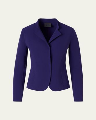 Akris Hamer Bi-Stretch Wool Double-Face Short Jacket