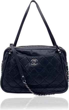 Chanel Pre-owned Leather chanel-bags - Dames - Vintage Schoudertas - Zwart - ONE Size - Vintage