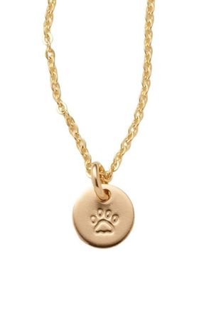 Made by Mary Fur Baby Disc Necklace in Gold Filled at Nordstrom