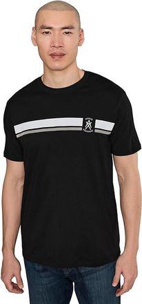 A|X Armani Exchange Short Sleeve Flocked Ax Jersey T-Shirts Regular Mens T Shirt Black : 2XL, Cotton