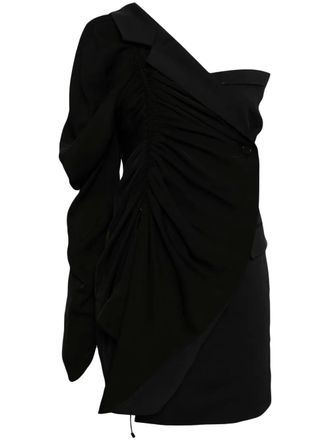 BESFXXK asymmetric blazer mini dress - Black