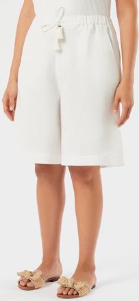 Marina Rinaldi Spugna Drawstring Shorts in Ivory at Nordstrom, Size 22W