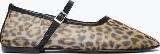 Freda Salvador Womens Laurel Mary Jane Flat In Leopard Mesh