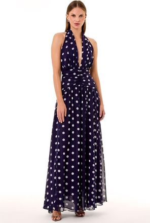 Nicholas Arella Dress in Navy Ivory Polka Dot at Nordstrom, Size 10