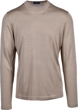 Drumohr Silk Crew Neck Sweater - Beige