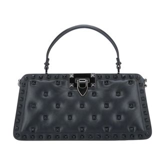 Valentino Garavani Handbags, female, Black, Size: ONE SIZE Rockstud Crossbody Bag