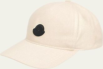 Moncler Mens Logo Emblem Cotton Baseball Cap