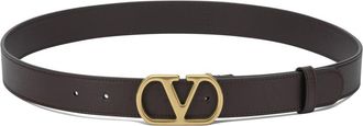 Valentino Garavani Vlogo Leather Belt