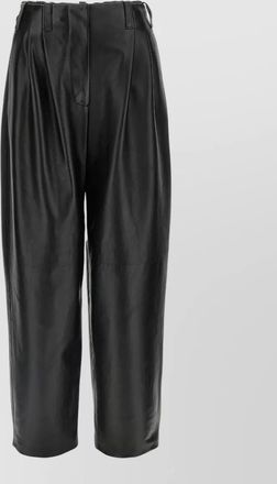 Givenchy stylish leather trousers featuring practical elements