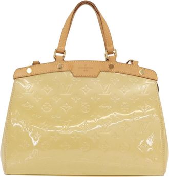 Louis Vuitton Brea Handbag Monogram Vernis Beige Patent_Leather Handbag (Pre-Owned)