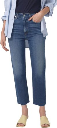 Citizens Of Humanity Daphne Crop High Rise Stovepipe Jeans In Concord