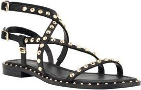 Guess Yamara Studded Gladiator Sandal in Black 001 at Nordstrom Rack, Size 5.5