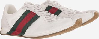 Gucci Mens Sneakers Tempo White Suede And Mesh Trainers