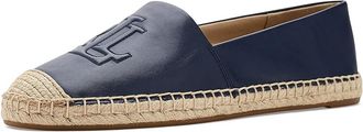 Lauren Ralph Lauren Cameryn Nappa Leather Espadrille Womens Slip on Shoes Refined Navy : 6.5 B - Medium