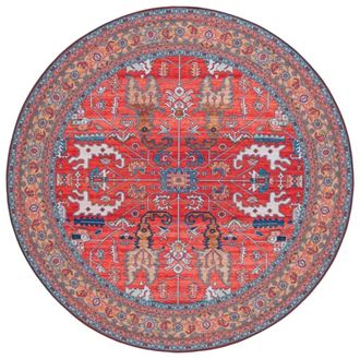 Safavieh Alfombra pelo de poli&eacute;ster rojo / azul 183 x 183 cm