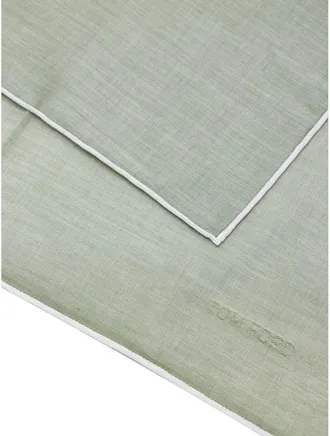 Tom Ford Mens Green Cotton Pocket Square Accessory