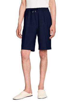 Sandro Jersey Bermuda shorts in Navy Blue at Nordstrom, Size 42 X 10 Eu