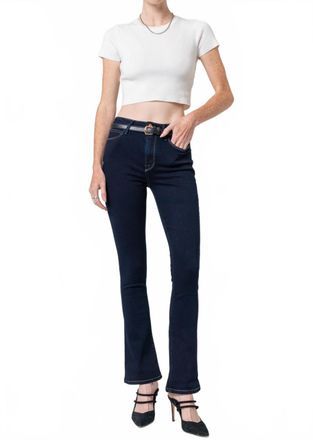 Noend Cora Mid Rise Skinny Boot Jeans In Baikal