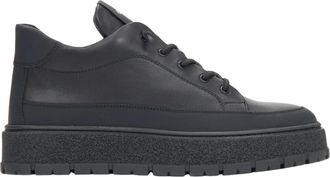 Estro & Luminara Zwarte High-Top Sneakers - Heren - Winterlaarzen - Zwart - 40 EU - Leer - Schoenen