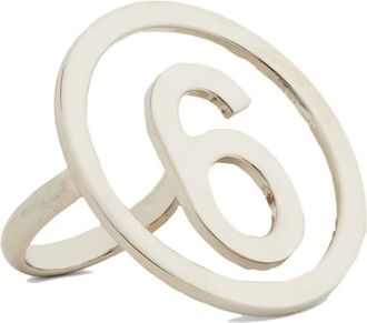 Maison Margiela Ringe - 6 Logo Ring - Gr. M - in Silber - für Damen