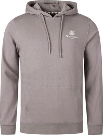 Aquascutum Mens Aquascutum Active Small Logo Grey Hoodie - Size: 40